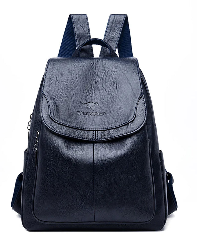 Großer Lederrucksack Damen – Vintage Design für Reise & Alltag