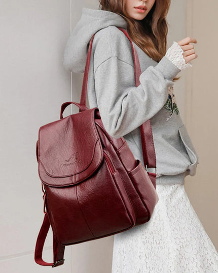 Vintage Lederrucksack für Damen – Weich & vielseitig