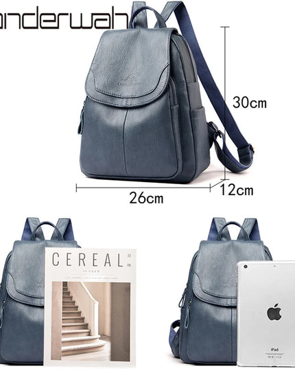 Vintage Leder Rucksack Damen: Groß & Vielseitig für Alltag & Reise