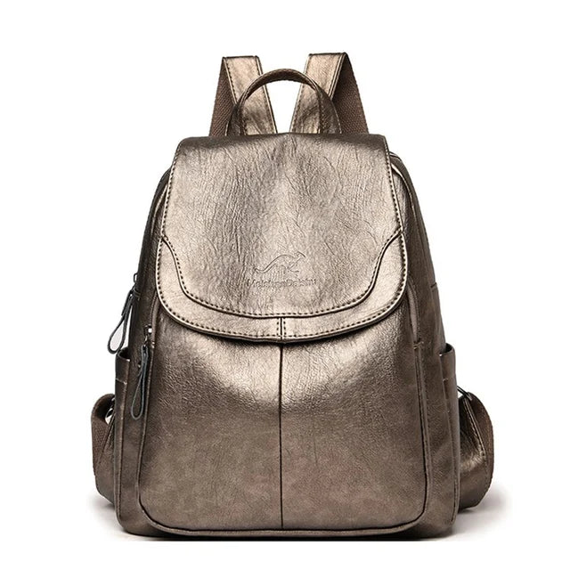 Vintage Leder Rucksack Damen – Groß, Vielseitig für Alltag & Reise