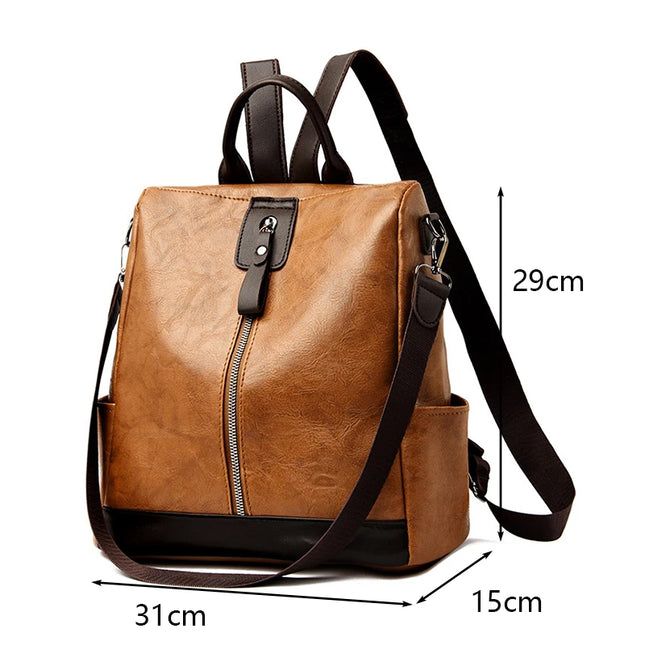 Anti-Diebstahl Lederrucksack für Damen – Dein Begleiter für Alltag & Reise