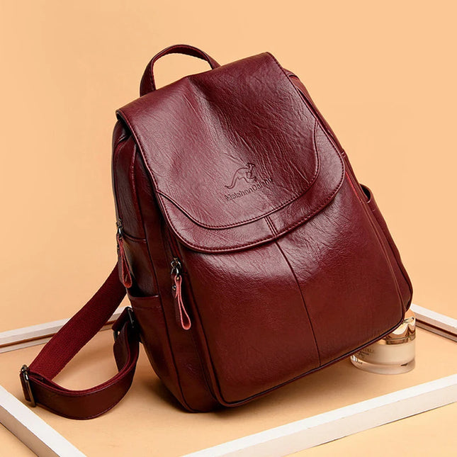 Weicher Damen Leder Rucksack Vintage – Ideal für Alltag & Reisen