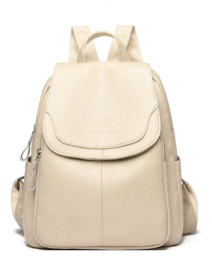 Damen Leder Rucksack Vintage: Weiche Schultertasche für Alltag & Reise