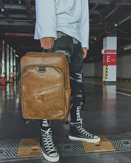 Leder Rucksack Herren – Großer Laptop Rucksack für Schule & Uni