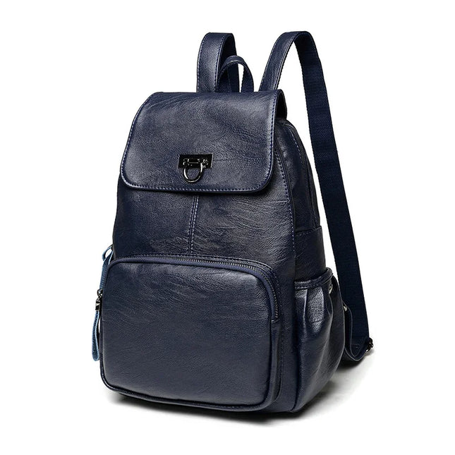 Weinroter Lederrucksack für Damen aus Schafsleder - Wasserabweisend