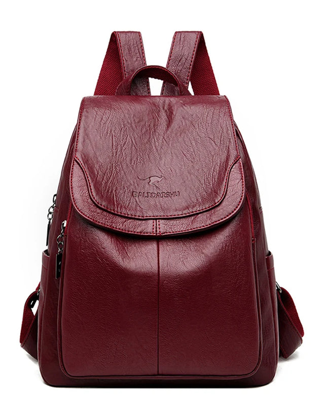 Großer Vintage Leder Rucksack für Damen – Alltag & Reisebegleiter