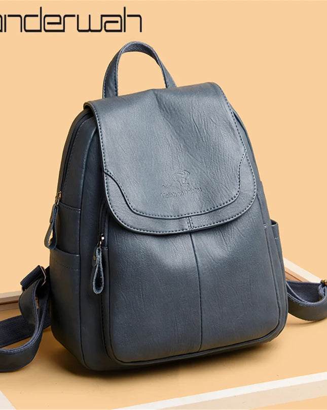 Vintage Leder Rucksack Damen: Groß & Vielseitig für Alltag & Reise