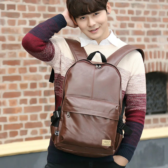 Vintage Lederrucksack für Herren – Laptopfach & Reisebegleiter