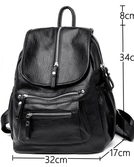 Vintage Lederrucksack für Damen – Schultertasche & Reisebegleiter