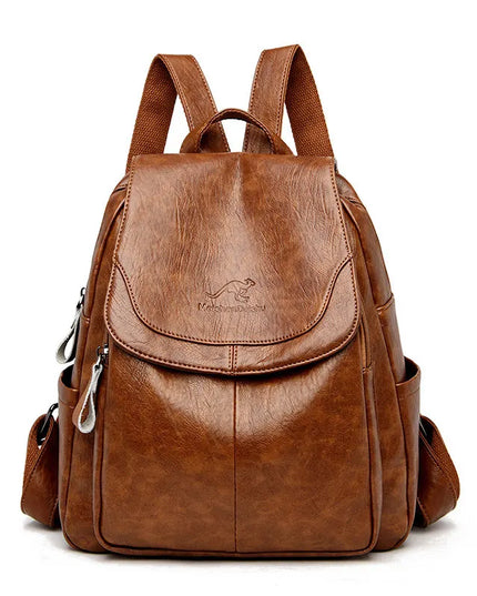 Damen Leder Rucksack im Vintage-Stil – Weich für Alltag & Reise
