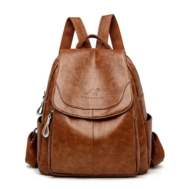 Damen Leder Rucksack im Vintage-Stil – Weich für Alltag & Reise