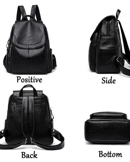 Damen Leder Rucksack im Vintage-Stil – Weich für Alltag & Reise
