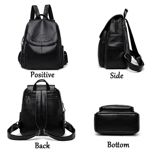 Vintage Lederrucksack für Damen – Weich & vielseitig