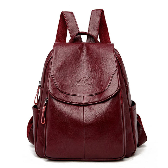 Damen Leder Rucksack im Vintage-Stil – Weich für Alltag & Reise