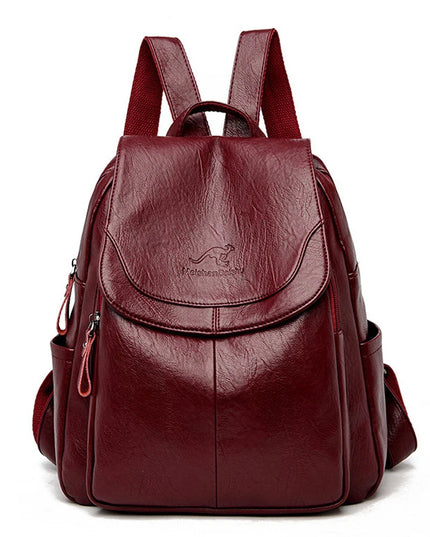 Damen Leder Rucksack Vintage: Weiche Schultertasche für Alltag & Reise