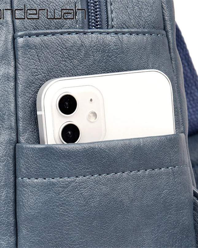 Großer Vintage Leder Rucksack für Damen – Alltag & Reisebegleiter