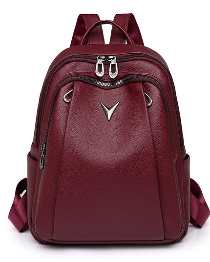Großer Leder Rucksack für Damen – Vintage Stil für Uni & Reise