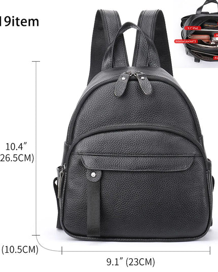 WESTAL Leder Rucksack für Laptop & Alltag – Anti-Diebstahl & Wasserfest