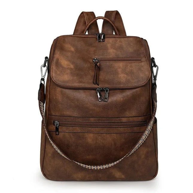 Damen Lederrucksack Vintage – Großer Rucksack für Alltag & Reise