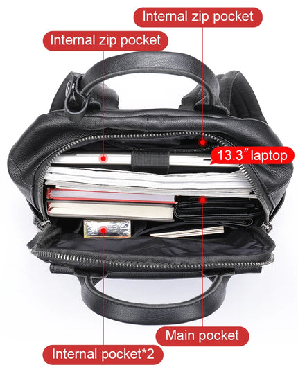 Lederrucksack Herren: Groß für Business, Freizeit & Laptop