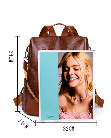 Vintage Lederrucksack für Damen & Teenager – Schule & Reise