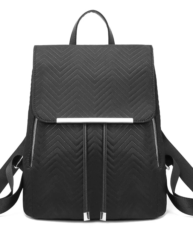 Miss Lulu Damen Leder Rucksack | Eleganter Rolltop für Stadt & Schule