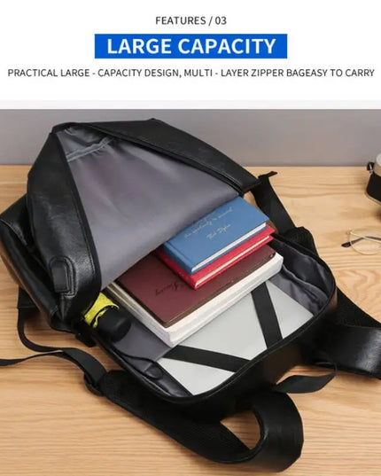 Eleganter Herren Lederrucksack – Ideal für Büro, Reise & Laptop