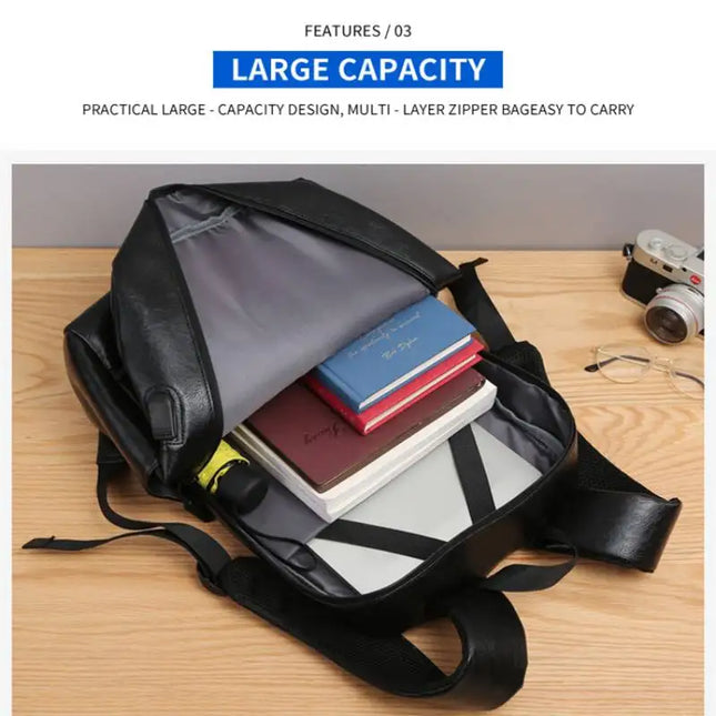 Eleganter Herren Lederrucksack – Ideal für Büro, Reise & Laptop