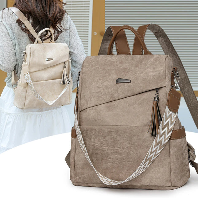 Damen Leder Rucksack – Stilvoller Daypack für Alltag & Schule