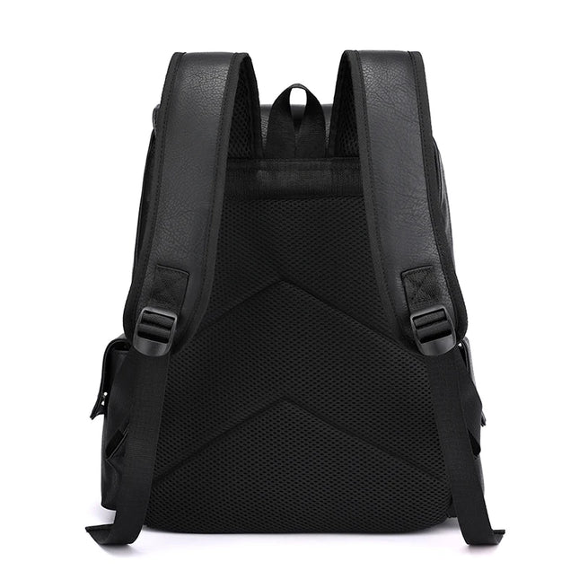 Leder Rucksack für Herren | Großer Laptop-Rucksack Schwarz/Braun