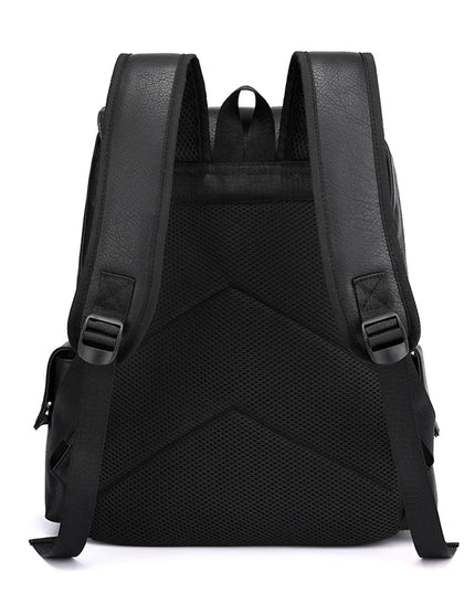 Leder Rucksack für Herren | Großer Laptop-Rucksack Schwarz/Braun