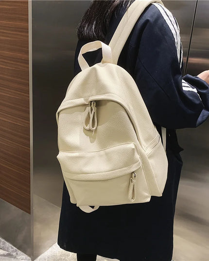 Modischer Lederrucksack für Damen & Teenager