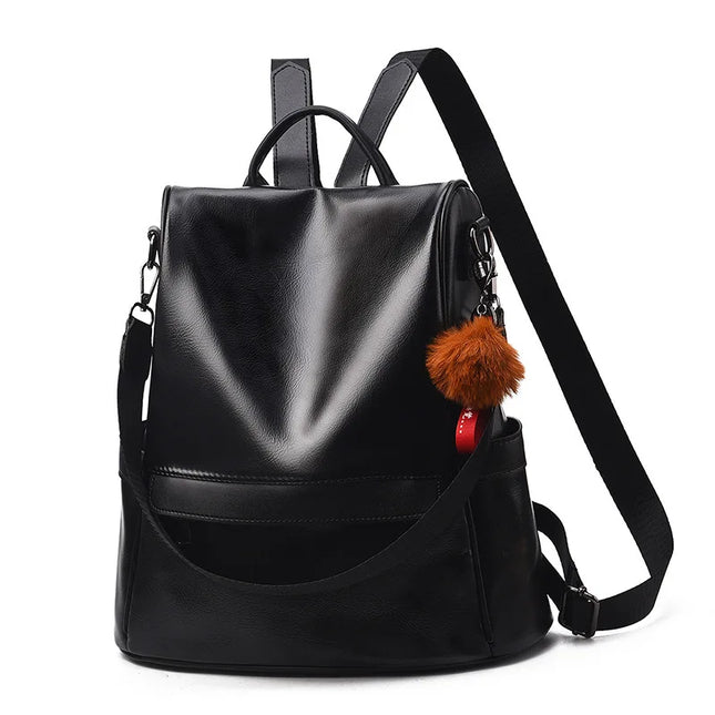 Vintage Lederrucksack für Damen – Stilvoll & Diebstahlsicher