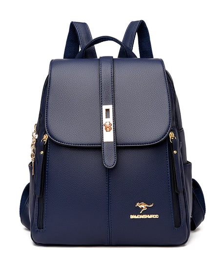 Lederrucksack Damen Schwarz – Vintage Stil für Alltag & Schule