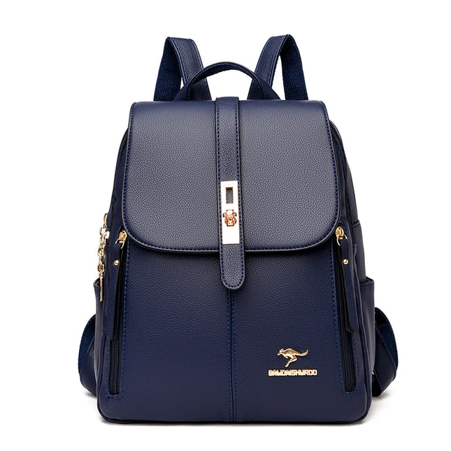 Lederrucksack Damen Schwarz – Vintage Stil für Alltag & Schule