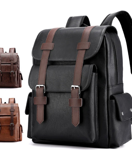 Herren Lederrucksack – Groß für Laptop & Schule | Braun & Schwarz