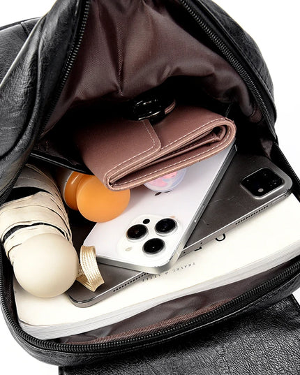 Damen Lederrucksack Vintage-Stil – Weich, 5 Farben für Alltag & Reise