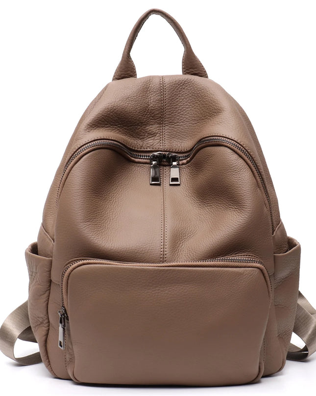 Lederrucksack für Alltag & Reise – Unisex mit vielen Fächern