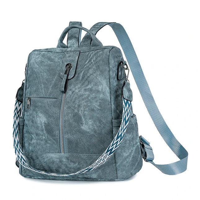 Diebstahlsicherer Lederrucksack für Damen – Leicht & Stilvoll