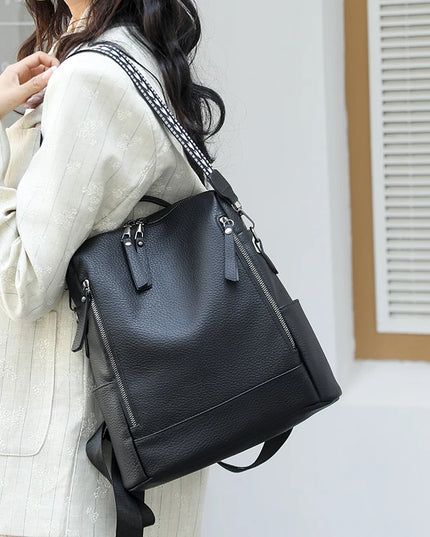 Eleganter Lederrucksack für Damen – wandelbar & stilvoll