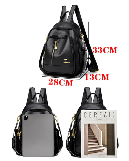 Vintage Leder Rucksack Damen – Geräumiger Begleiter für Alltag & Reise