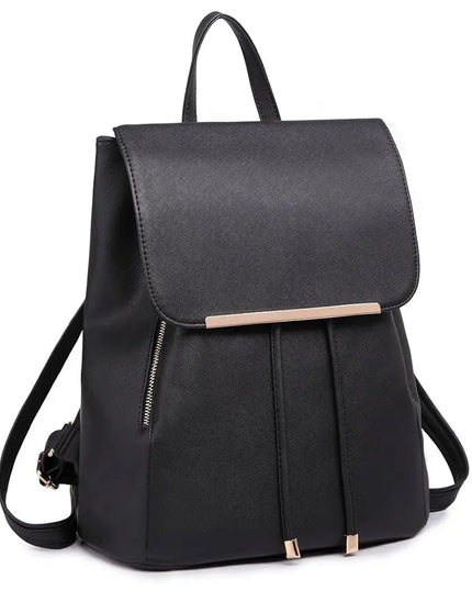Miss Lulu Damen Rolltop Rucksack im Leder-Look – Dein Begleiter für Stadt & Uni