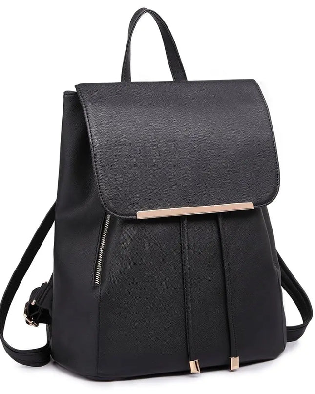 Miss Lulu Damen Rolltop Rucksack im Leder-Look – Dein Begleiter für Stadt & Uni