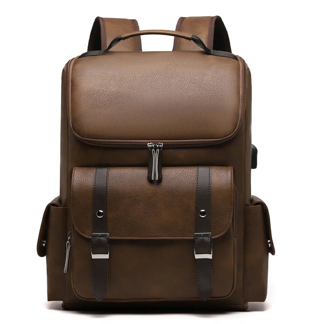 Vintage Lederrucksack – Weicher PU Rucksack für Reisen & Alltag