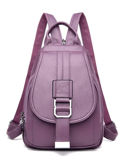 Vintage Leder Rucksack Damen – Multifunktional für Schule & Reise
