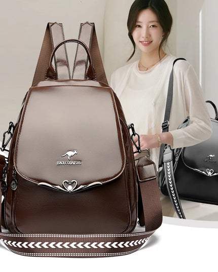 Vintage Lederrucksack Damen: Geräumig & Vielseitig als Schultertasche