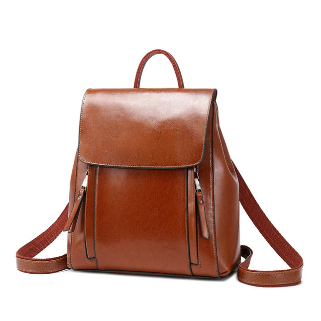 Damen Leder Rucksack & Umhängetasche – Vielseitig für Alltag & Schule