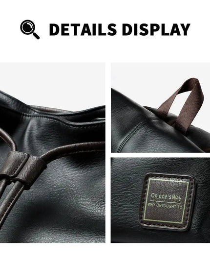 Leder Rucksack Herren Vintage – Wasserdichter Daypack 15.6" Laptop