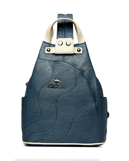Eleganter Damen Leder Rucksack – Ideal für Alltag, Uni & Reisen