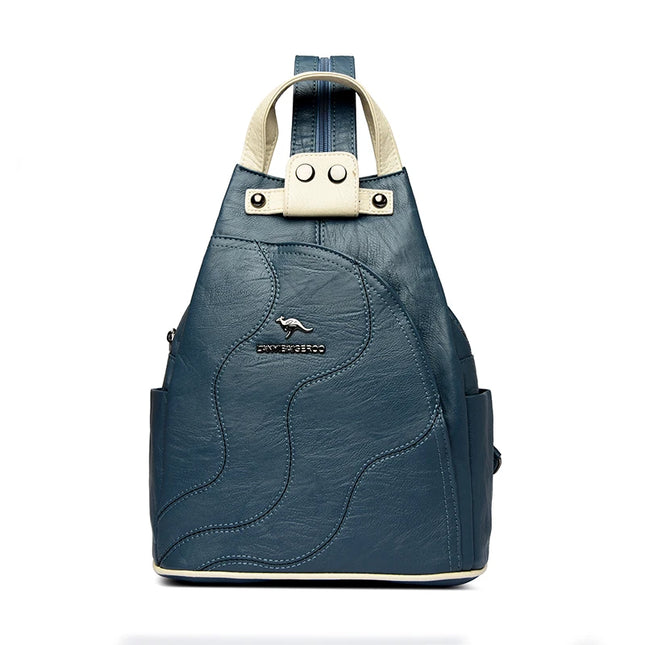 Eleganter Damen Leder Rucksack – Ideal für Alltag, Uni & Reisen